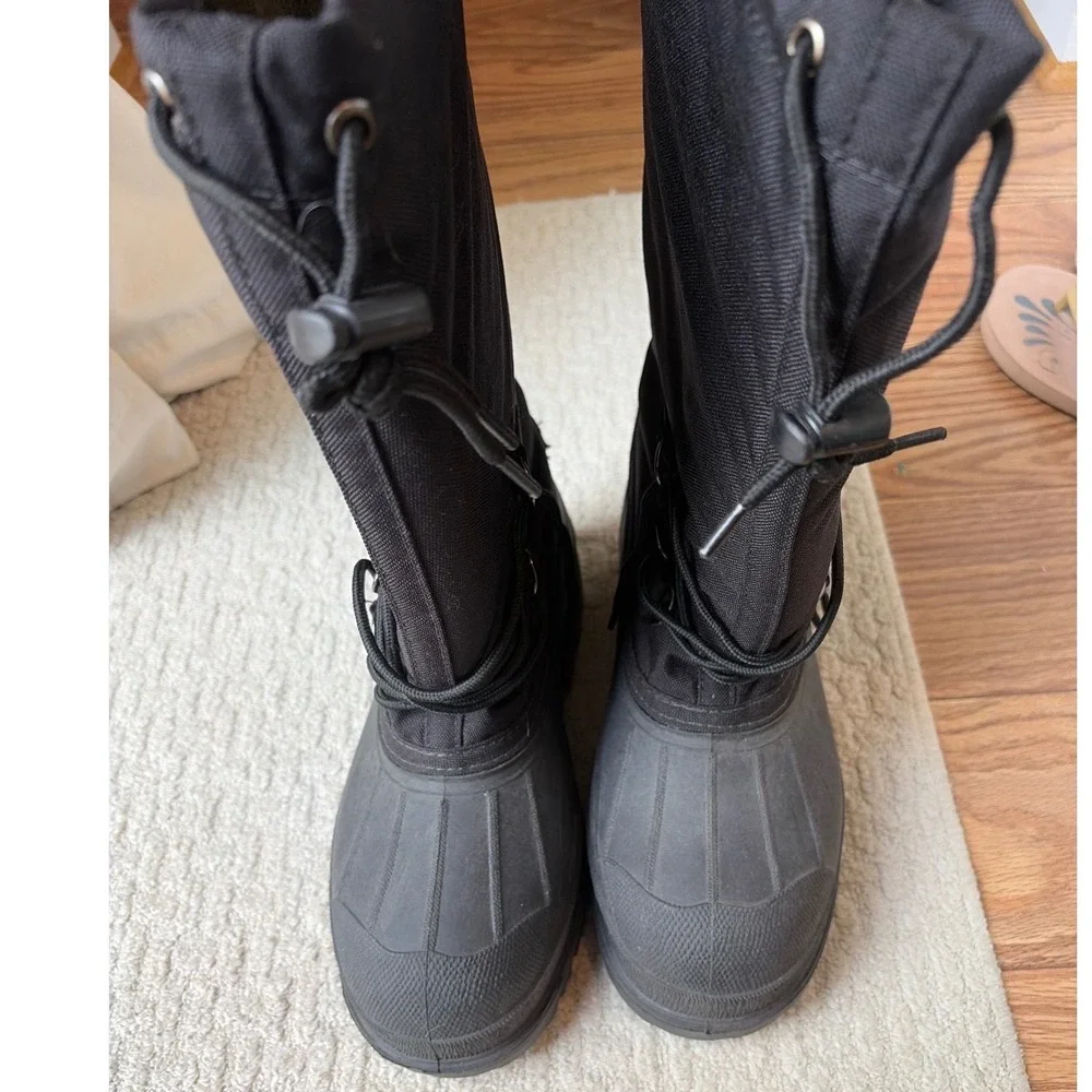 Kamik Snow Boots Mens 9 Black Waterproof Insulated Winter Tall Work Gorpcore